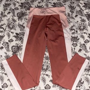 Zara leggings size 11/12 color pink and white